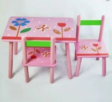 Столик зі стільчиками B18319 "Квіти"