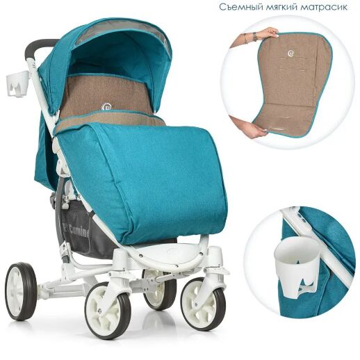 Коляска прогулочная El Camino ME 1011L ZETA Lagoon бірюзовий**