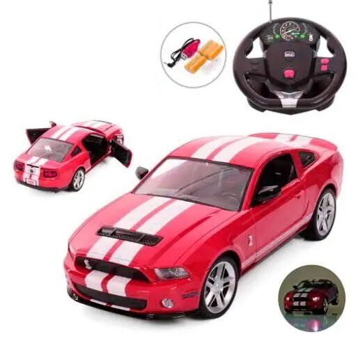 Дитяча машинка на радіокеруванні з кермом Ford Mustang 2170A світяться Червона фари