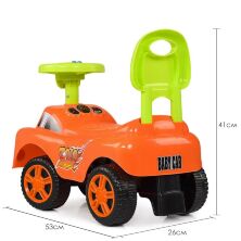 Дитяча машинка каталка-толокар Bambi M 4073-7 музика помаранчевий**
