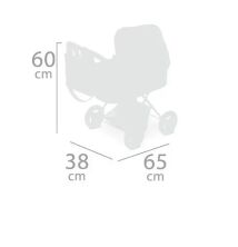 Коляска для ляльок DeCuevas 85034 Лялькова з рюкзаком серії Марія складна рожева
