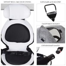 Триколісний дитячий велосипед коляска для двійні TURBOTRIKE M 3116TWA-19 / колір сірий **