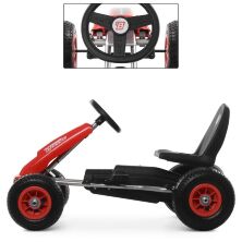 Дитячий педальний карт на гумових колесах Bambi kart M 4040-3 з ручним гальмом / колір червоний**