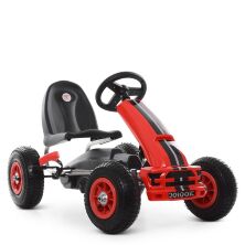 Дитячий педальний карт на гумових колесах Bambi kart M 4040-3 з ручним гальмом / колір червоний**