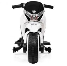 Дитячий електромобіль мотоцикл Bambi M 3682L-1 на акумуляторі на пластикових колесах / колір білий
