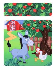 Дитячий столик з двома стільчиками Bambi 501-10 дерев'яний / забарвлення Ферма**