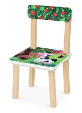 Дитячий столик з двома стільчиками Bambi 501-10 дерев'яний / забарвлення Ферма**