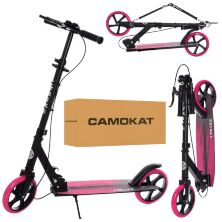 Дитячий підлітковий двоколісний складаний самокат iTrike SR2-049-1-BP алюмінієвий / ПУ колесах / рожевий**