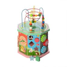 Дерев'яна Розвиваюча іграшка TREE TOYS MD 2385 Бизиборд Лабіринт Рахунки Сортер ін**