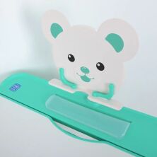 Дитяча пластикова Регульована парта зі стільцем M 4818-5 з підставкою для книг / зелена