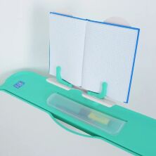 Дитяча пластикова Регульована парта зі стільцем M 4818-5 з підставкою для книг / зелена