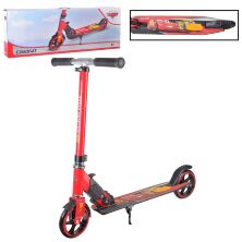 Складаний двоколісний дитячий самокат SC22014 Cars Тачки. Матеріал Алюміній/для хлопчика червоний