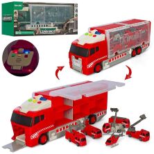 Ігровий набір ТРЕЙЛЕР-гараж 36см AY1818AD Автовоз з машинками / звукові та світлові ефекти / 2 види