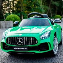 Дитячий електромобіль Машина Mercedes Benz M 4105EBLR-5 одномісний, шкіряне сидіння, MP3 / зелений