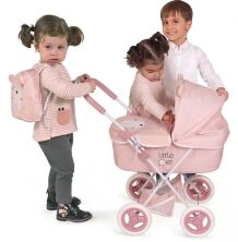 Коляска для ляльок DeCuevas 85039 Лялькова з рюкзаком серії Литл Пет персикова