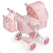 Коляска для ляльок DeCuevas 85039 Лялькова з рюкзаком серії Литл Пет персикова