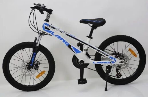 Велосипед гірський спортивний 20-LANQ модель VA210 магнезиевая рама колеса 20 дюймів білий