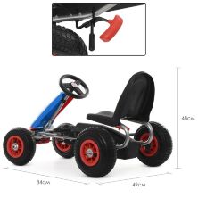 Дитячий педальний карт на гумових колесах Bambi kart M 4040-4 з ручним гальмом / колір синій**