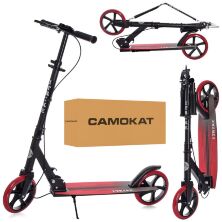 Дитячий підлітковий двоколісний складаний самокат iTrike SR2-049-1-BR алюмінієвий / ПУ колесах / червоний**