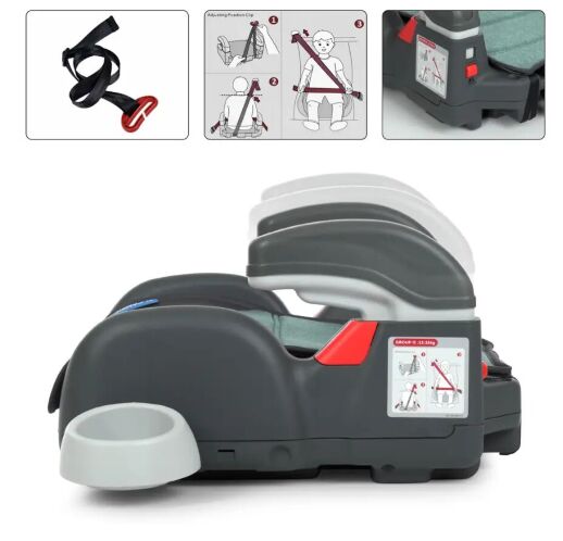 Автосидіння Бустер дитячий EL CAMINO ME 1044 Roro Royal Mint з підлокітником і підсклянником/чорьо-м'ятний