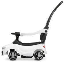 Дитяча машинка каталка-толокар Bambi 2 в 1 M 4121L-1 батьківська ручка музика світ білий