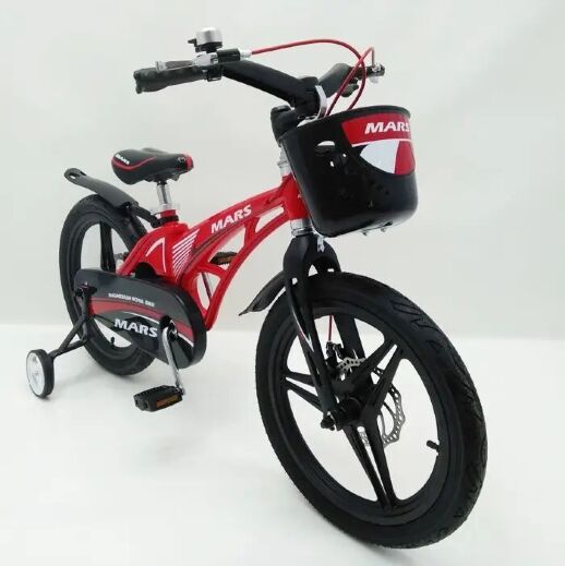 Велосипед дитячий двоколісний MARS-18 спиці дискові гальма колеса 18 дюймів червоний