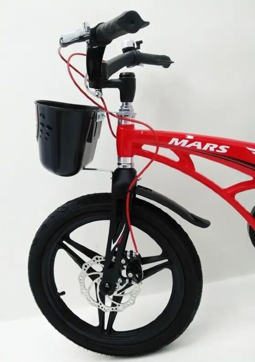 Велосипед дитячий двоколісний MARS-18 спиці дискові гальма колеса 18 дюймів червоний