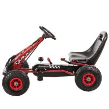 Дитячий педальний спортивний карт веломобіль на педалях Bambi kart M 0645-3 з надувними колесами червоний**