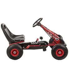 Дитячий педальний спортивний карт веломобіль на педалях Bambi kart M 0645-3 з надувними колесами червоний**