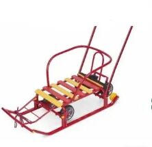 Дитячі Санки трансформер Тимко-5 з висувними колесами і батьківською ручкою (6 коліс) Рожеві Для дівчинки**