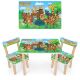 Дитячий пластиковий столик з двома стільчиками Bambi ETZY-13 бежево-коричневий