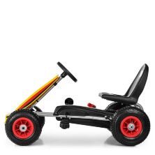 Дитячий педальний карт на гумових колесах Bambi kart M 4039-6 з ручним гальмом / колір жовтий**