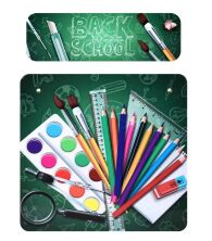 Дитячий дерев'яний столик з двома стільчиками Bambi 501-86 Школа**