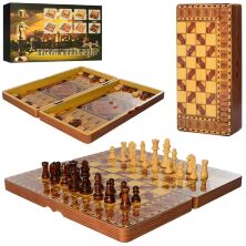 Настільна гра 3в1 Шахи, Шашки, Нарди W5008DEFH дерев'яні в коробці / 4 види**