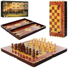 Настільна гра 3в1 Шахи, Шашки, Нарди W5008DEFH дерев'яні в коробці / 4 види**