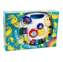 Розвиваючий музичний дитячий ігровий Столик 2в1 KI-905 Ігрова панель на ліжечко «Сонячний зайчик»