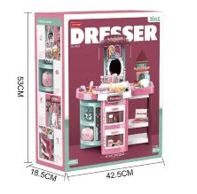 Дитячий туалетний столик, трюмо для дівчинки 14P03 c аксесуарами (41 предмет) Складається у валізі**
