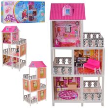 Будиночок для ляльок триповерховий 66892 ляльковий Дім з меблями і аксесуарами**