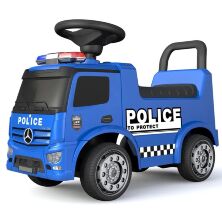 Дитяча каталка-толокар Джип ВАНТАЖІВКА 657-4 Mercedes Мерседес "ПОЛІЦІЯ" з музикою і світлом / синій