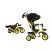 Велосипед коляска дитячий триколісний TILLY FLIP T-390/1 жовтий