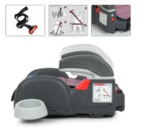 Автосидіння Бустер дитячий EL CAMINO ME 1044 Roro Violet з підлокітником і підсклянником/чорьо-фіолетовий