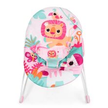 Дитячий шезлонг-качалка Bambi 6936 Лев рожевий ***