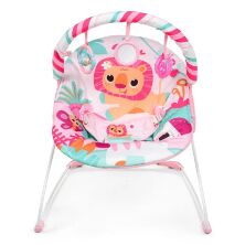 Дитячий шезлонг-качалка Bambi 6936 Лев рожевий ***