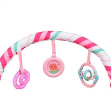 Дитячий шезлонг-качалка Bambi 6936 Лев рожевий ***