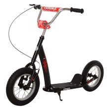 Самокат підлітковий SR 2-047-B надувні колеса чорний**