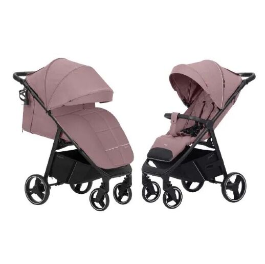 Дитяча коляска прогулянкова CARRELLO Bravo CRL-8512 Crystal Pink чохол на ніжки, підсклянник, дощовик