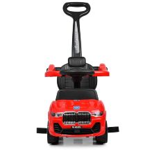 Дитяча машинка каталка-толокар Bambi 2 в 1 M 4121L-3 батьківська ручка музика світло червоний