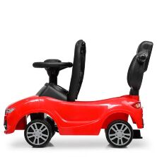 Дитяча машинка каталка-толокар Bambi 2 в 1 M 4121L-3 батьківська ручка музика світло червоний