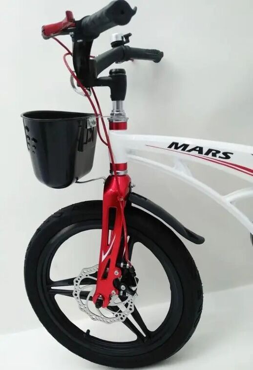 Велосипед дитячий двоколісний MARS-18 спиці дискові гальма колеса 18 дюймів білий
