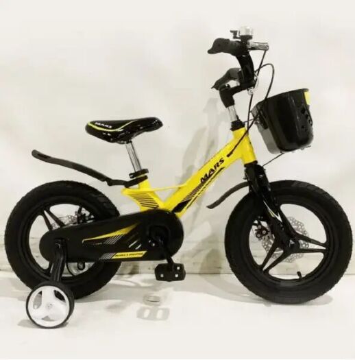 Дитячий двоколісний велосипед MARS-2 Evolution колеса 18 дюймів магнезиевая рама жовтий